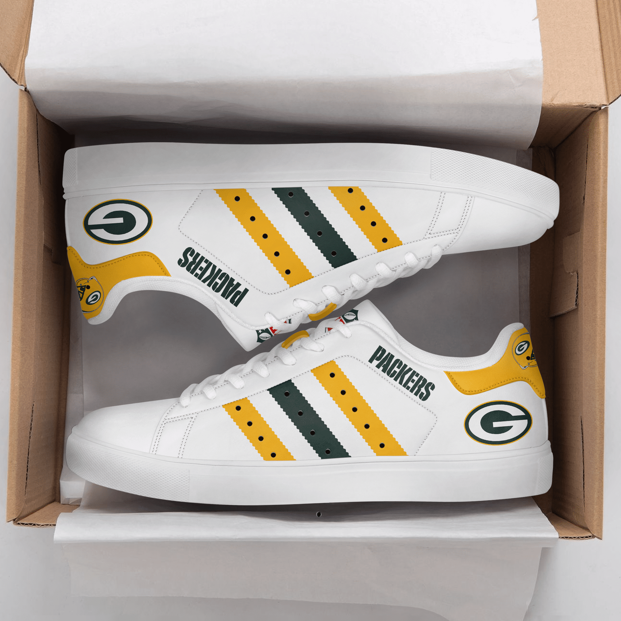 Green Bay Packers B0 Stan Smith Shoes 1 Green Bay Packers B0 Stan Smith Shoes