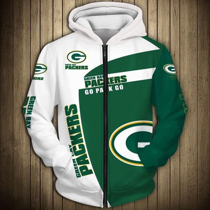 Green Bay Packers Hoodie Zip Hoodie 3D 1 Green Bay Packers Hoodie Zip Hoodie 3D