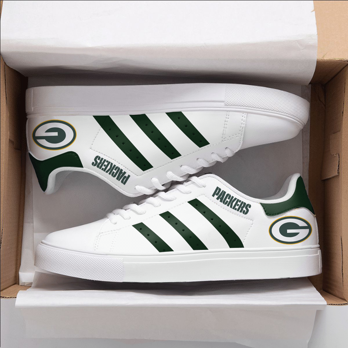 Green Bay Packers Stan Smith Shoes 1 Green Bay Packers Stan Smith Shoes