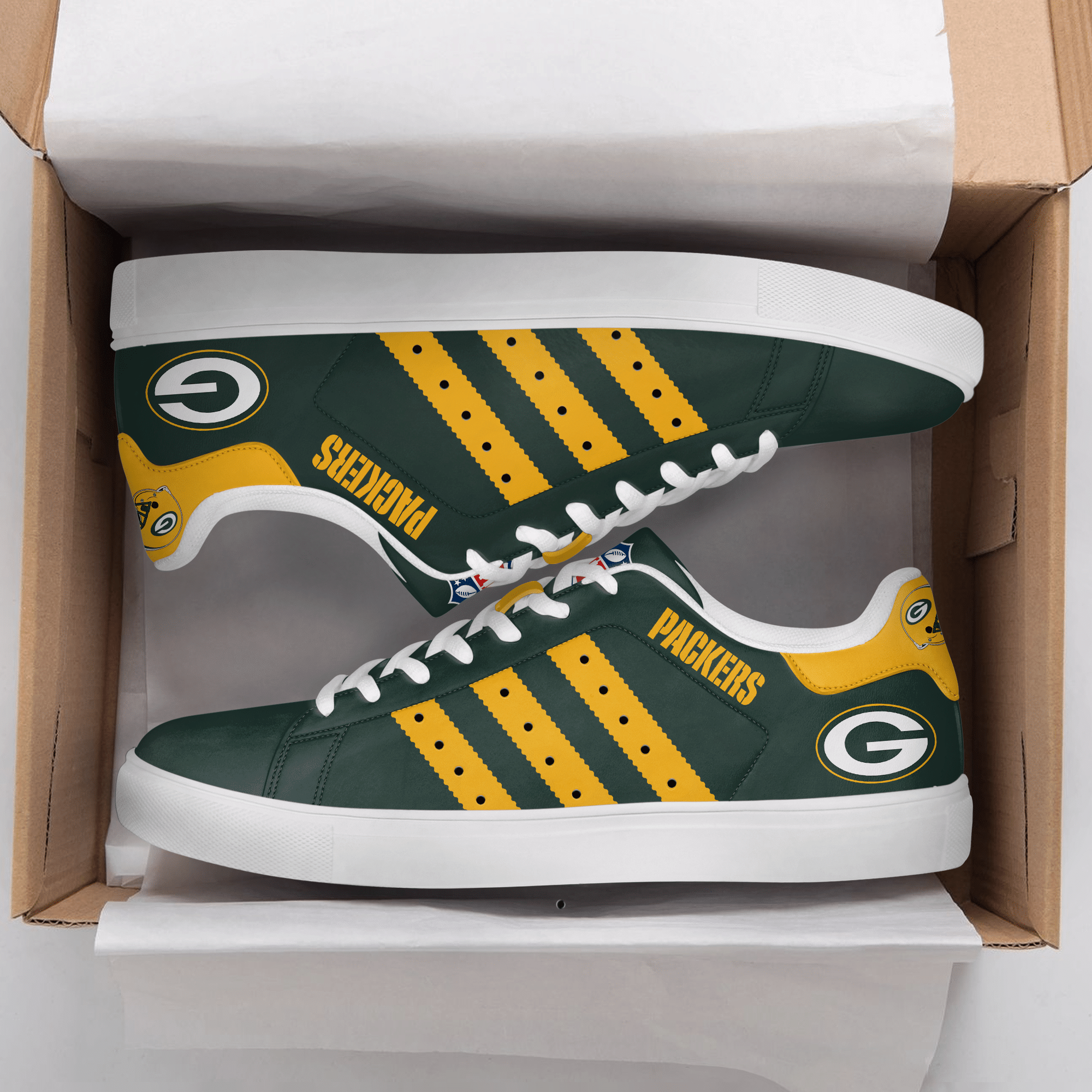 Green Bay Packers Stan Smith Shoes 1 Green Bay Packers Stan Smith Shoes