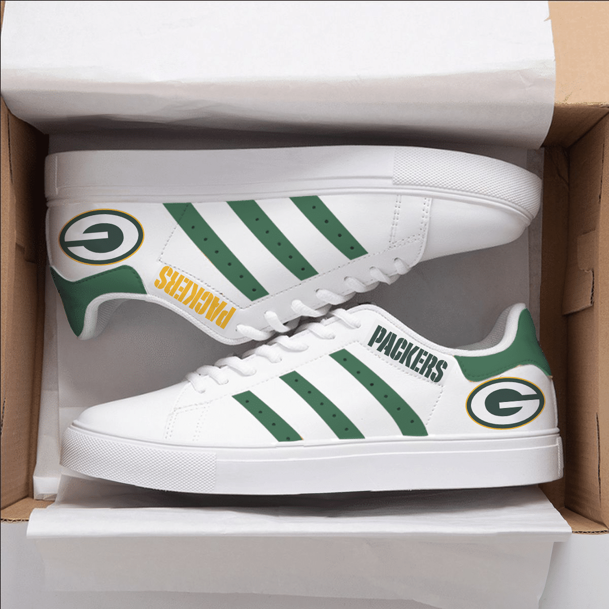 Green Bay Packers Stan Smith Shoes 1 Green Bay Packers Stan Smith Shoes