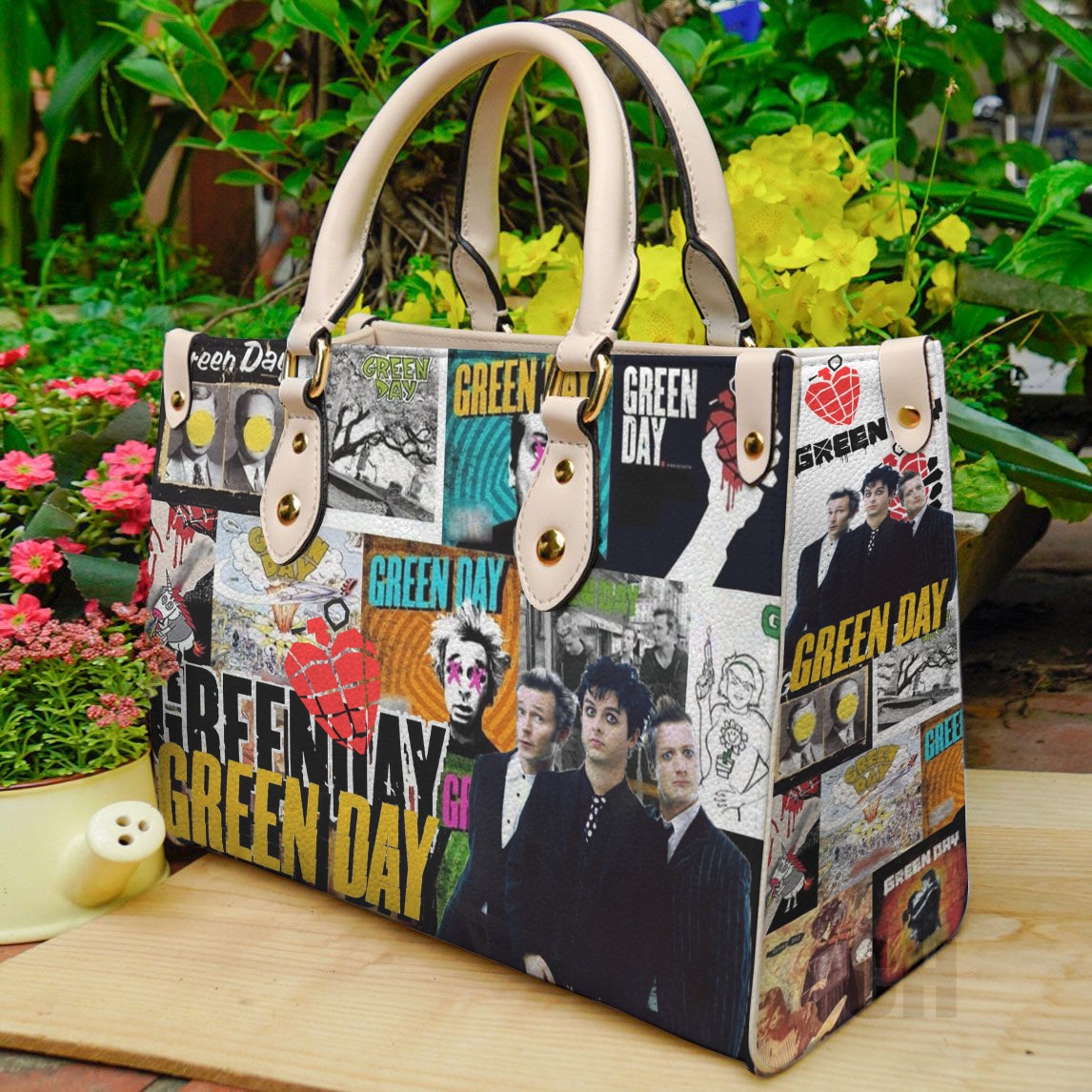 Green Day Band Leather Handbag 1 Green Day Band Leather Handbag