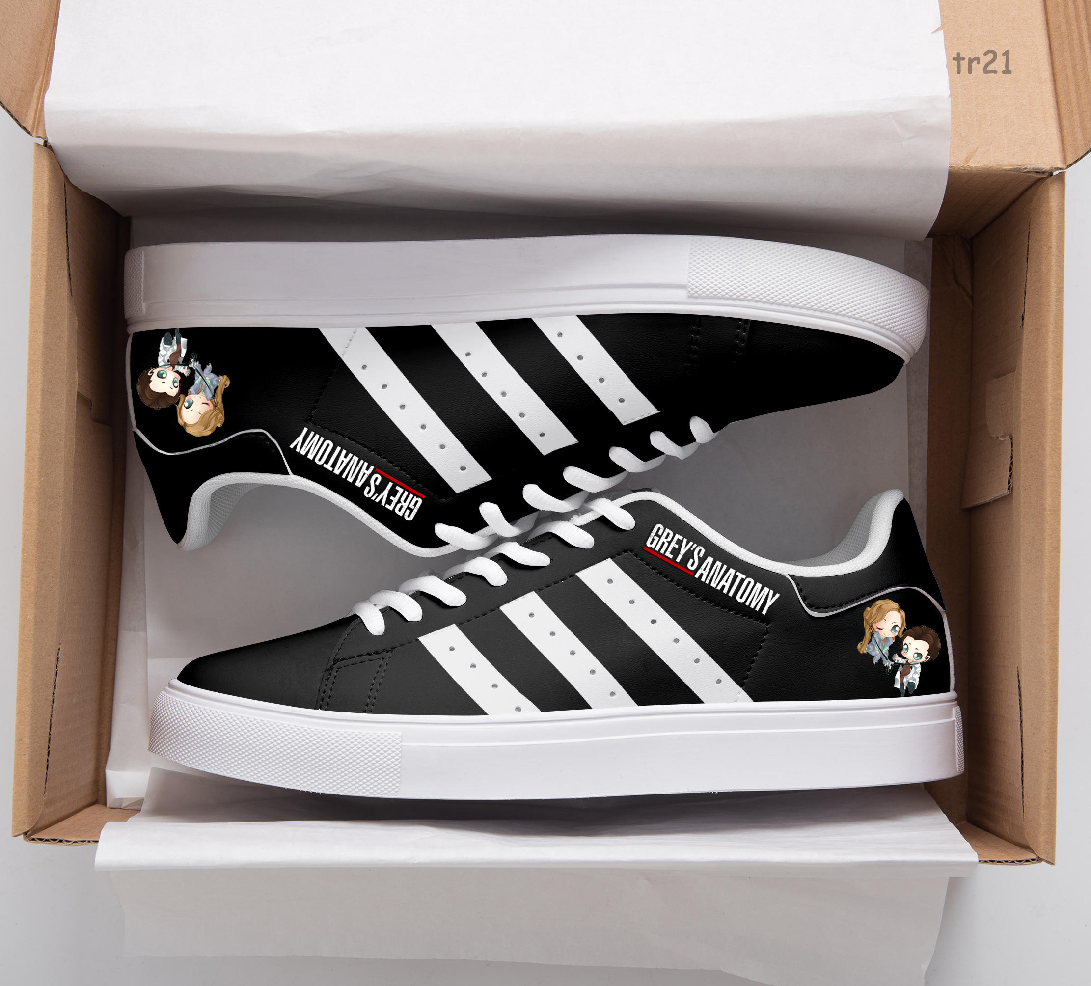 Grey’s Anatomy Black Stan Smith Shoes 1 Grey’s Anatomy Black Stan Smith Shoes
