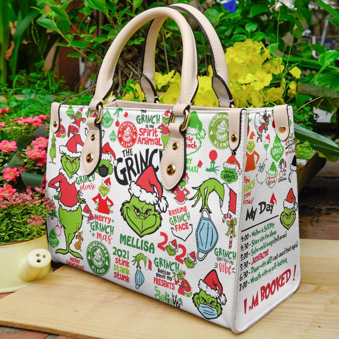 Grinch Leather Handbag 1 Grinch Leather Handbag