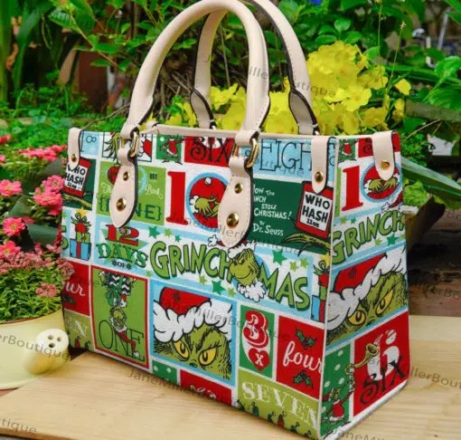 Grinch Leather Handbag 1 Grinch Leather Handbag
