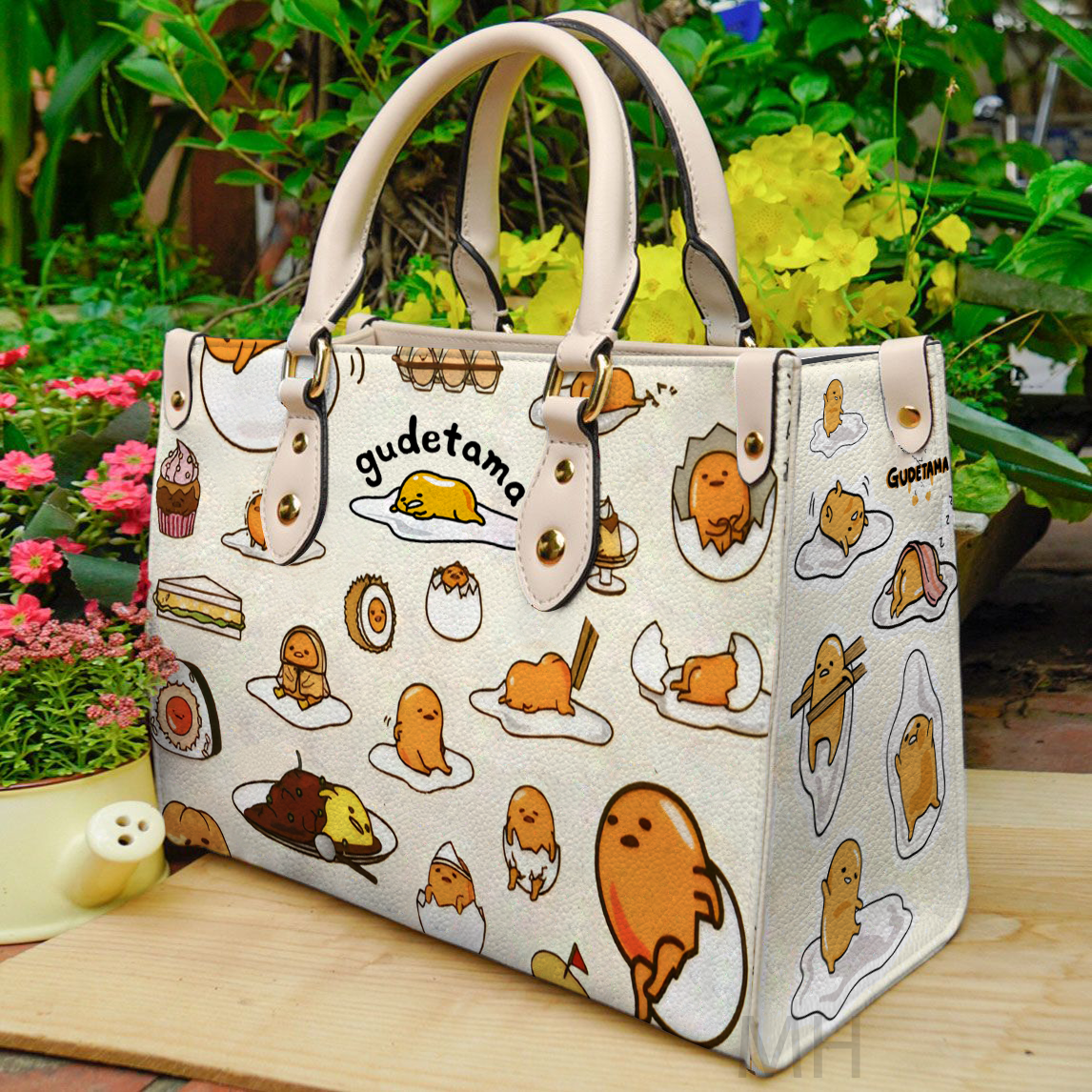 Gudetama Leather Handbag 1 Gudetama Leather Handbag