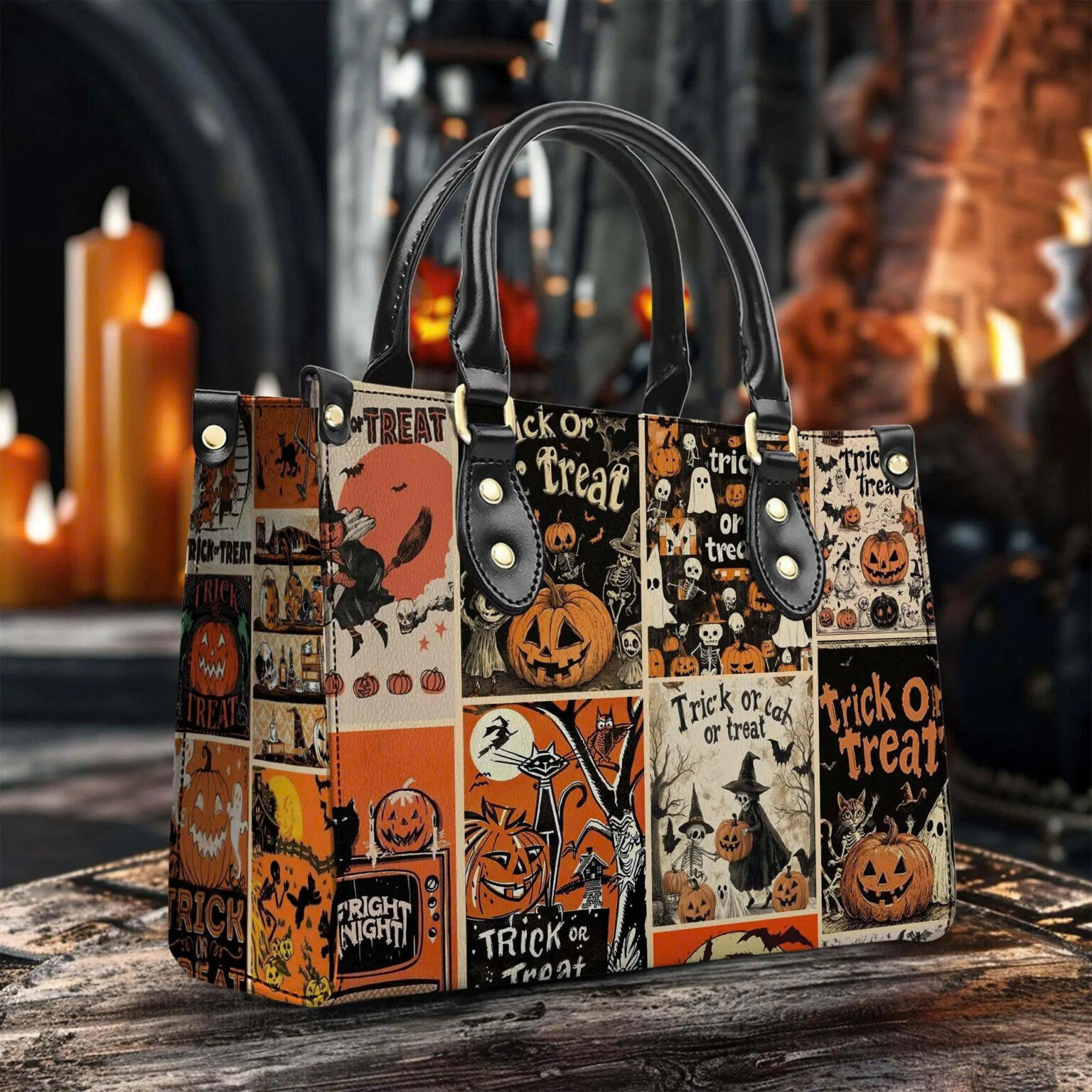 Halloween Leather Handbag 1 Halloween Leather Handbag