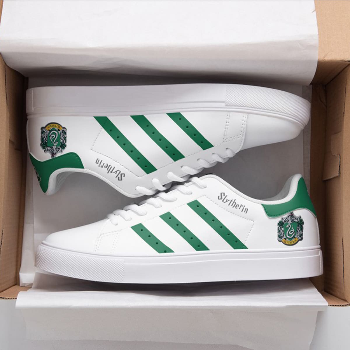 Harry Potter Slytherin Stan Smith Shoes 1 Harry Potter Slytherin Stan Smith Shoes
