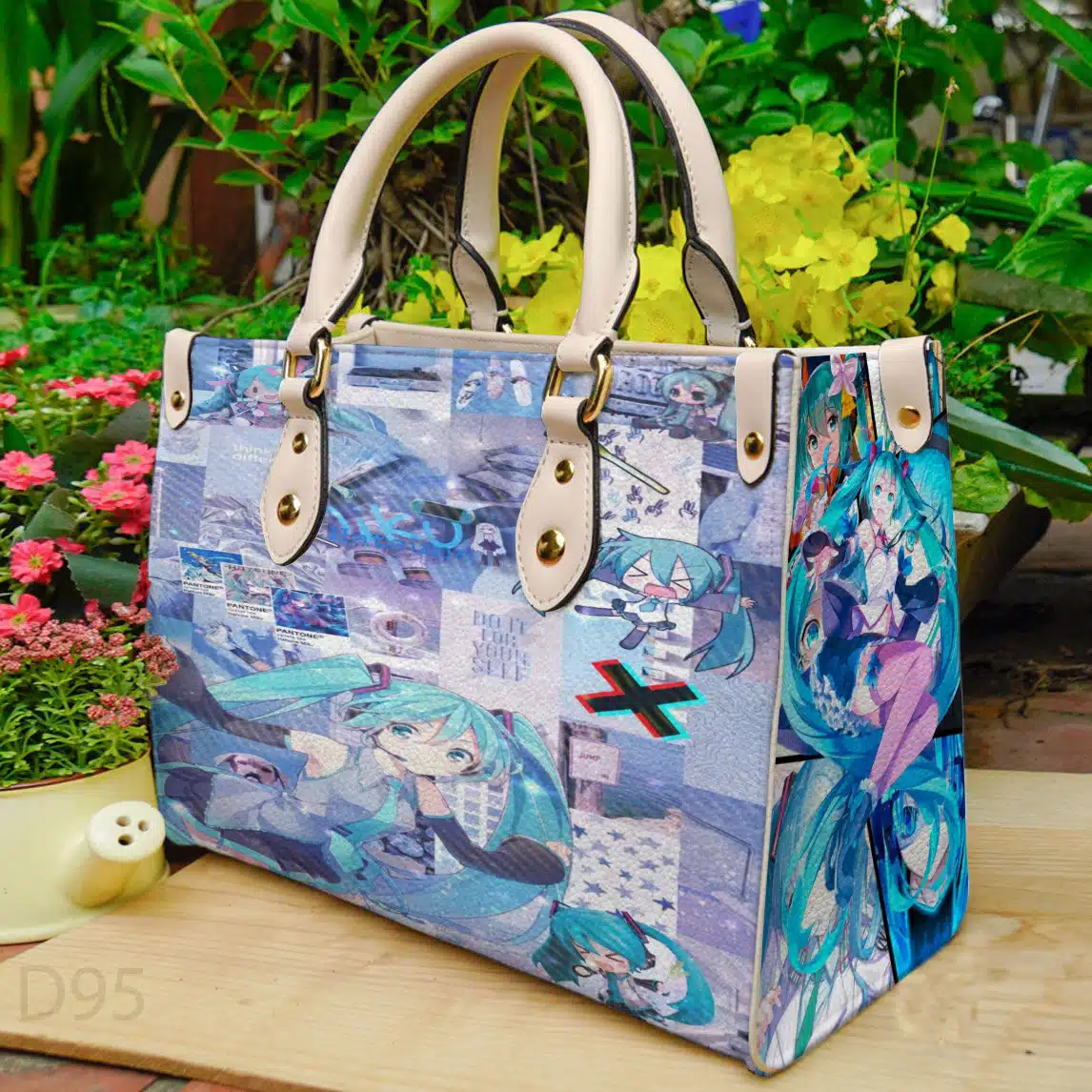 Hatsune Miku Leather Handbag 1 Hatsune Miku Leather Handbag