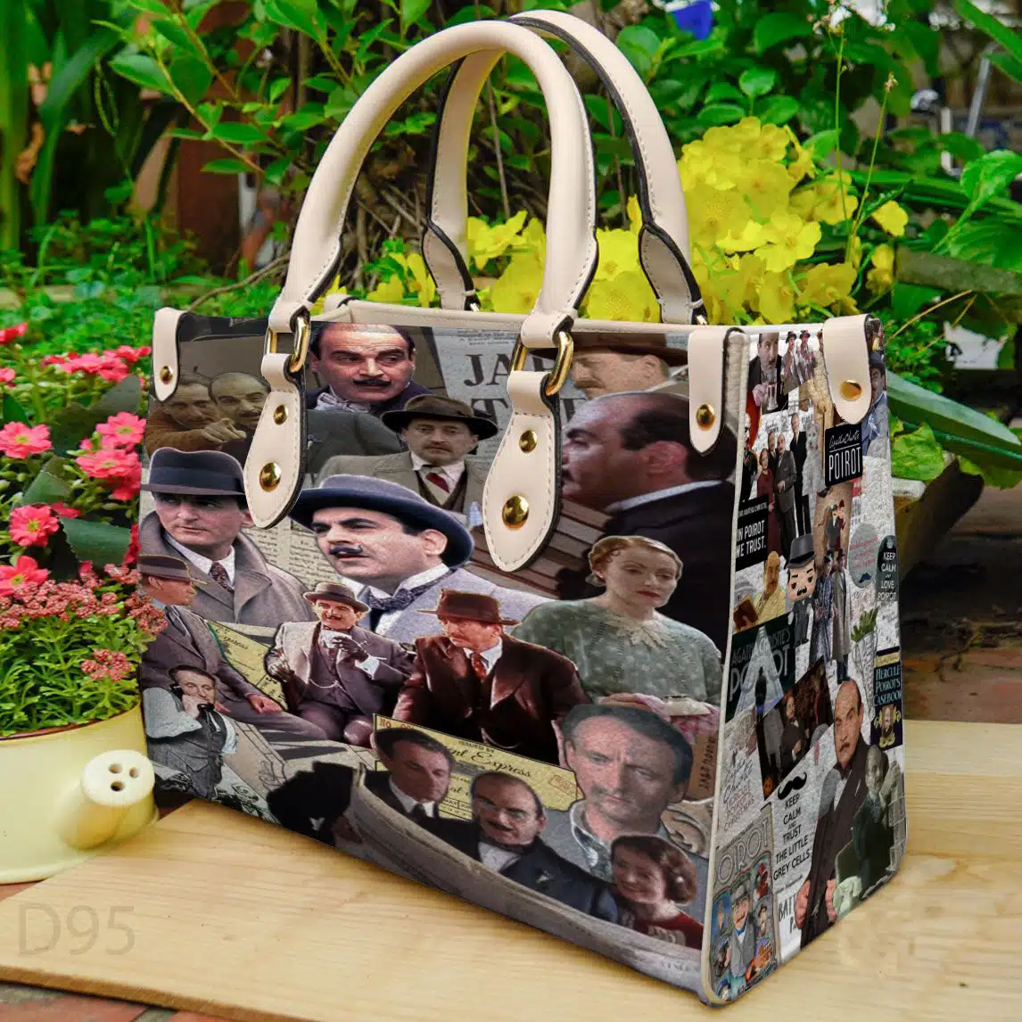 Hercule Poirot Leather Handbag 1 Hercule Poirot Leather Handbag