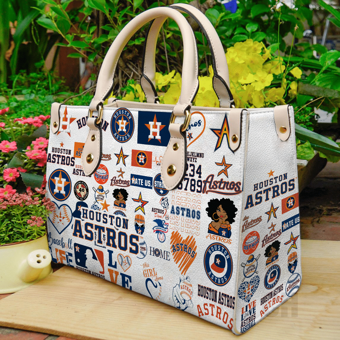Houston Astros 03 Leather Handbag 1 Houston Astros 03 Leather Handbag