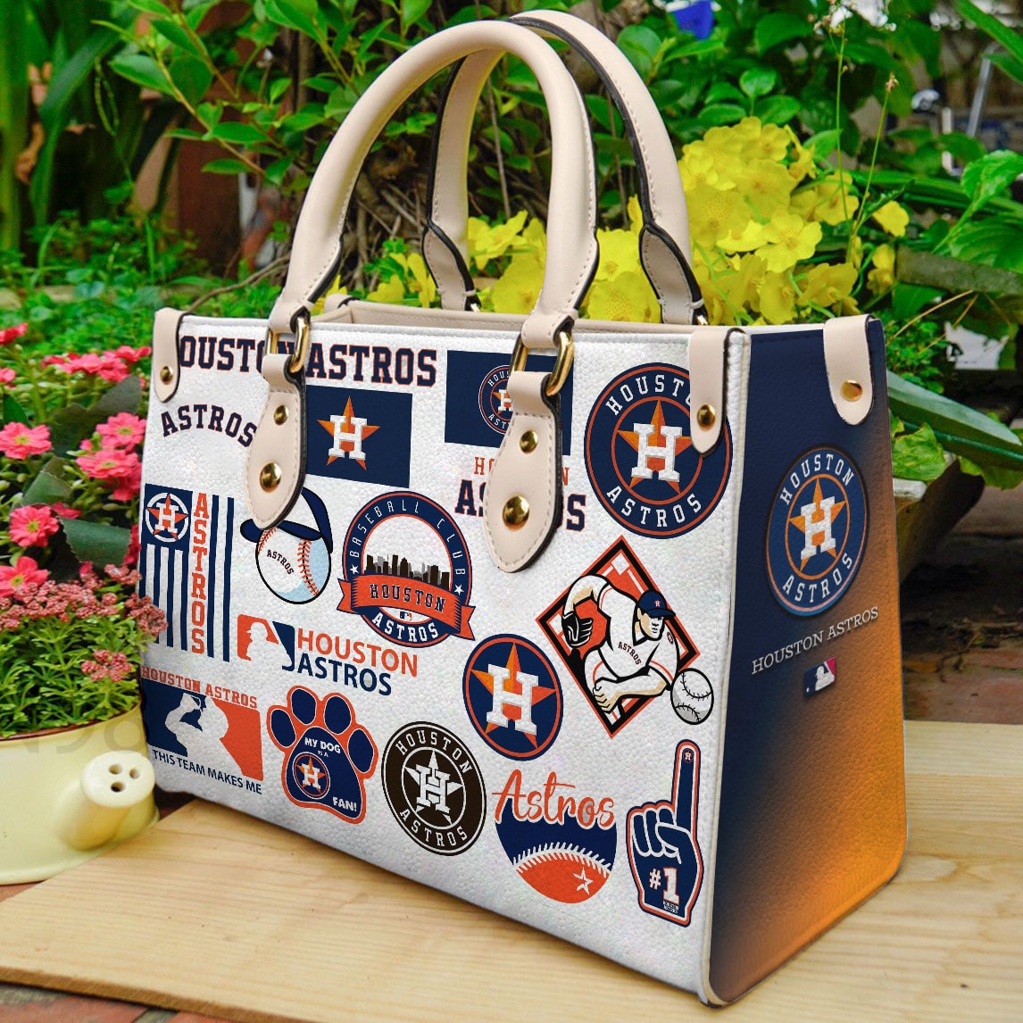 Houston Astros Leather Handbag 1 Houston Astros Leather Handbag