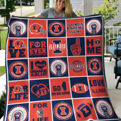 Illinois Fighting Illini 1 Blanket
