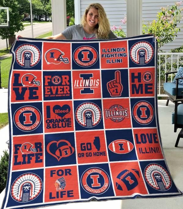 Illinois Fighting Illini 1 Blanket 1 Illinois Fighting Illini 1 Blanket