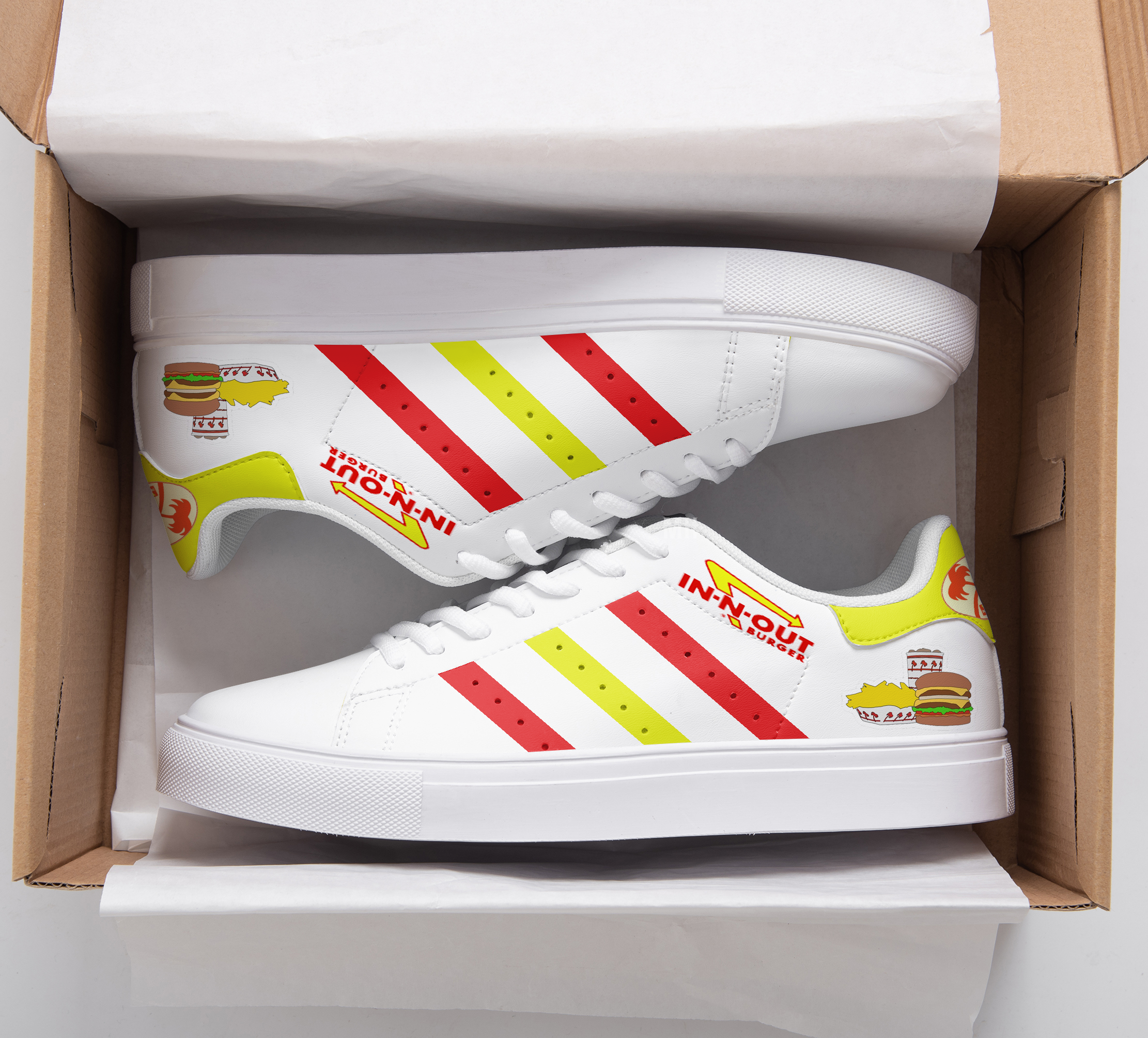 In N Out Burger Stan Smith Shoes 1 In N Out Burger Stan Smith Shoes
