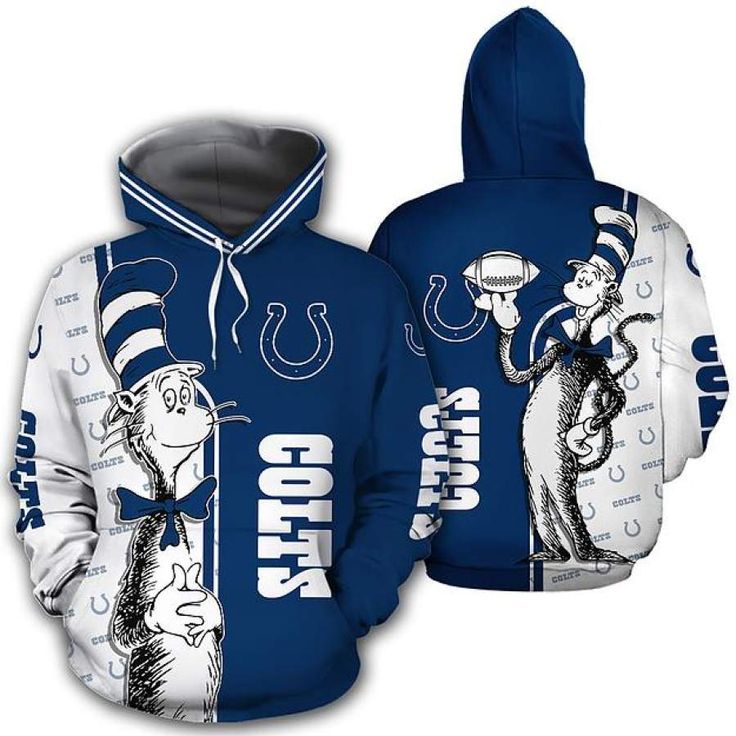 Indianapolis Colts Hoodie Zip Hoodie 3D 1 Indianapolis Colts Hoodie Zip Hoodie 3D