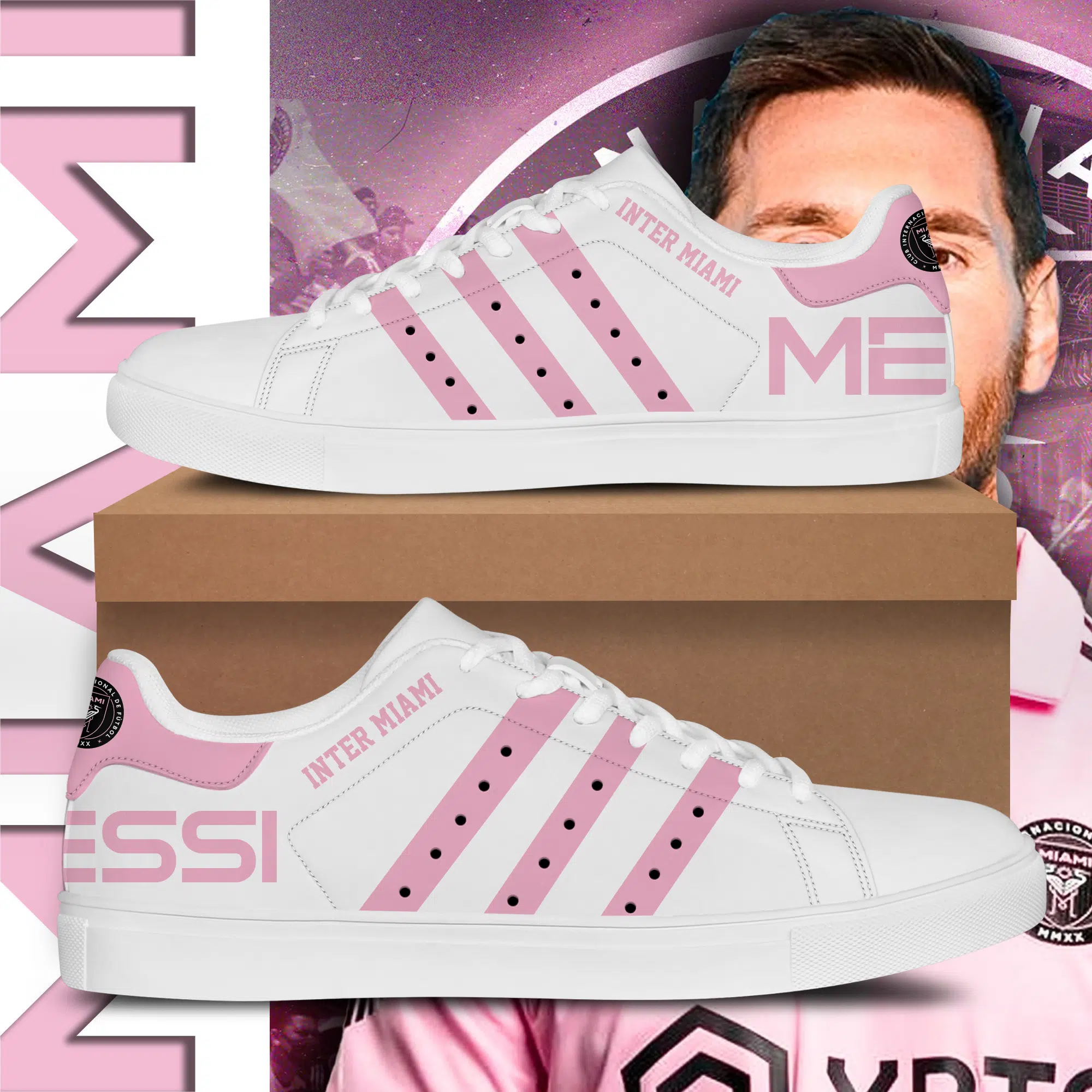 Inter Miami FC I02 Stan Smith Shoes 1 Inter Miami FC I02 Stan Smith Shoes