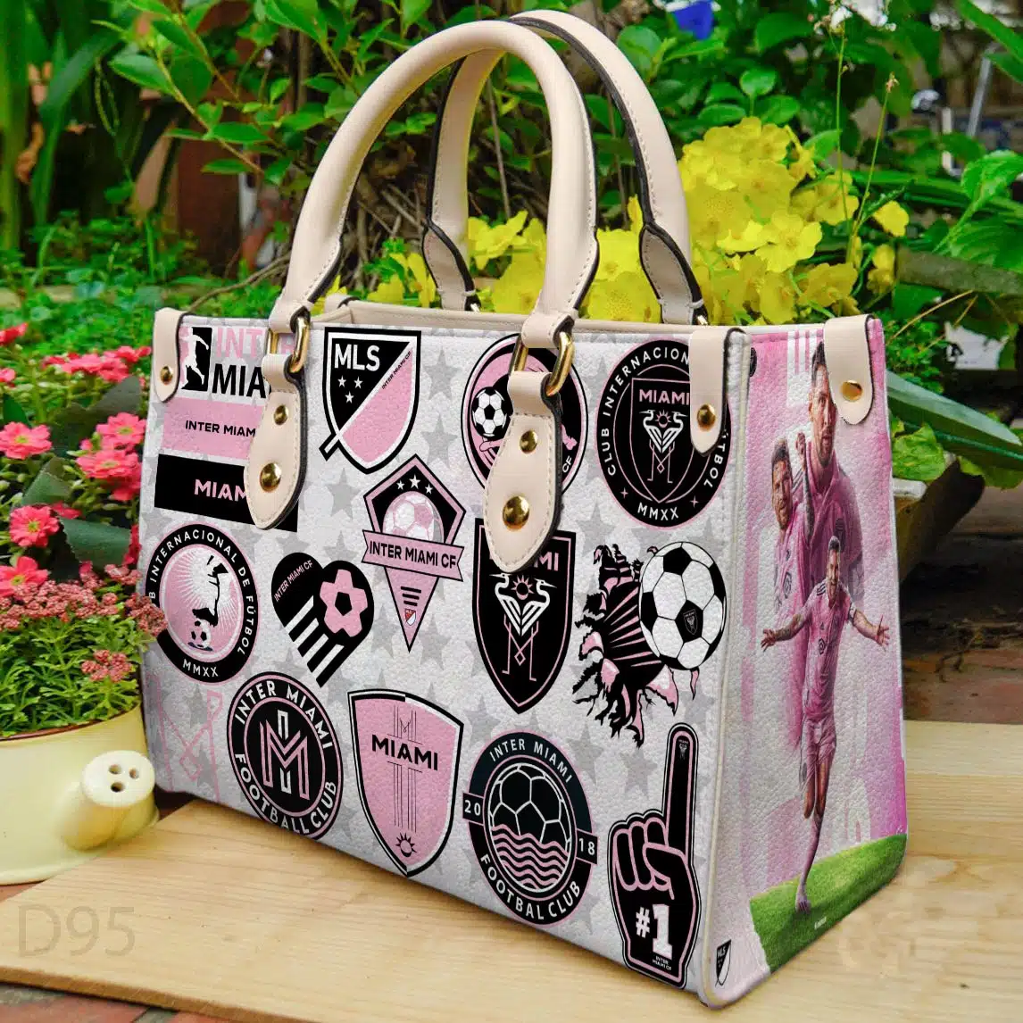 Inter Miami FC Leather Handbag 1 Inter Miami FC Leather Handbag