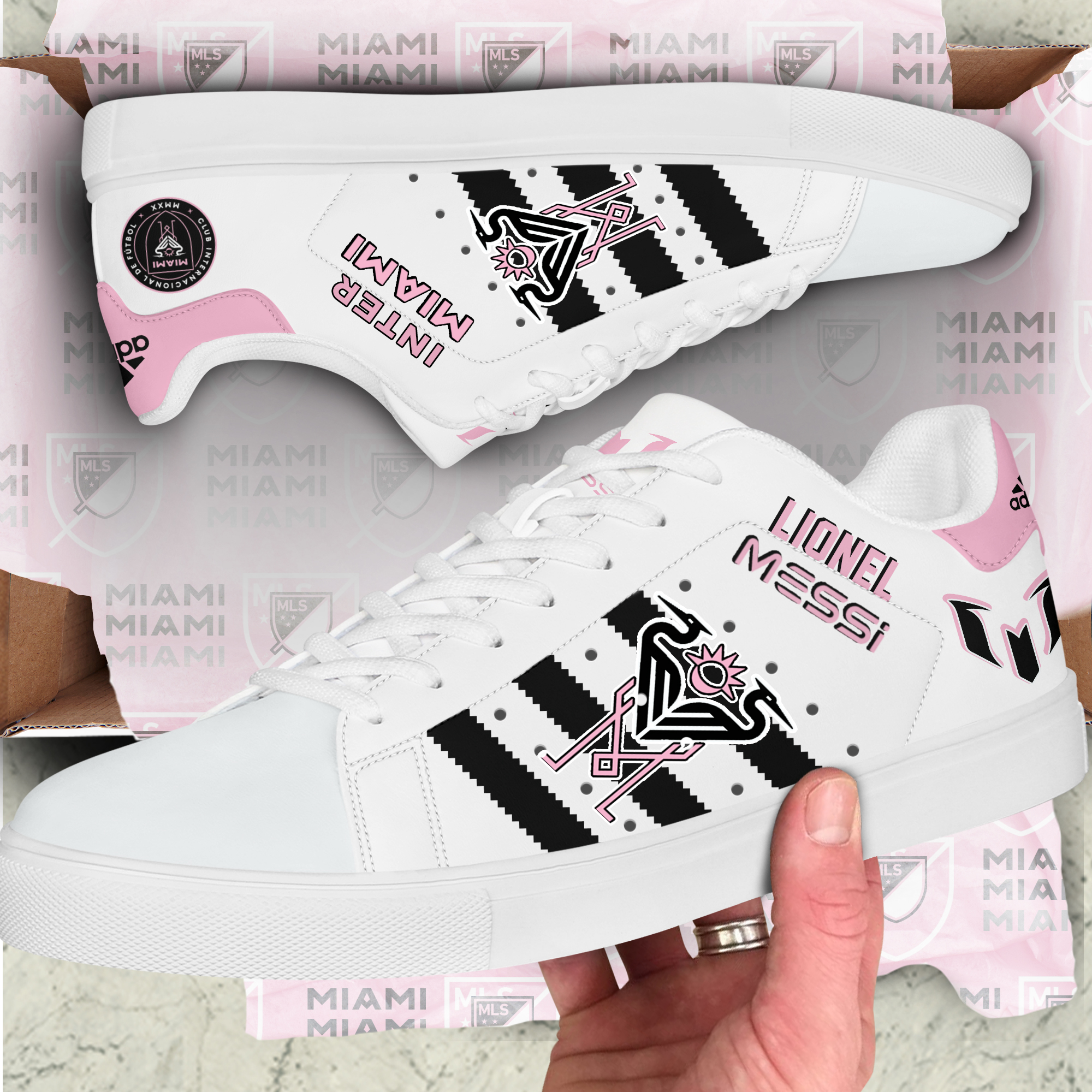 Inter Miami Home Stan Smith Shoes 1 Inter Miami Home Stan Smith Shoes