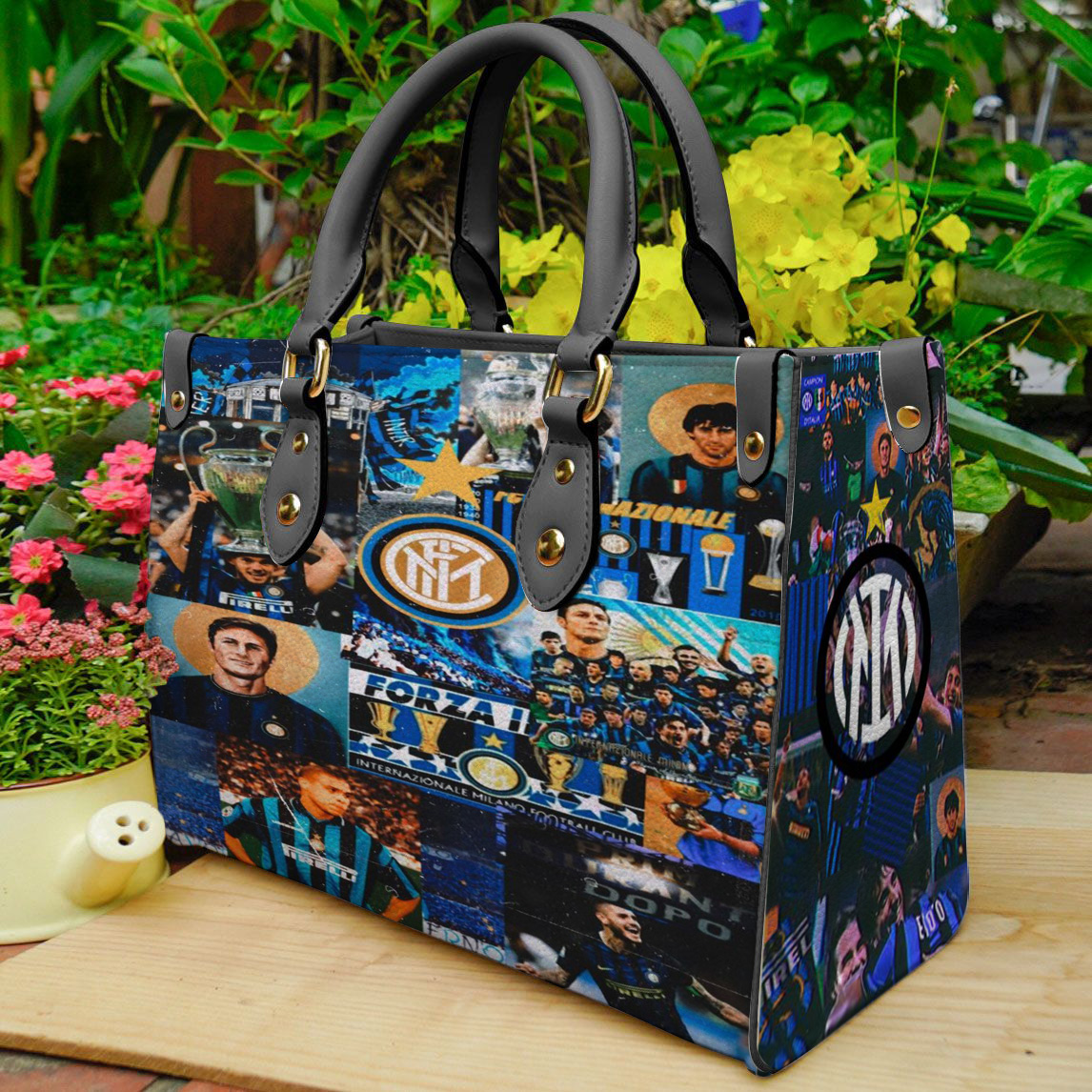 Inter Milan Leather Handbag 1 Inter Milan Leather Handbag