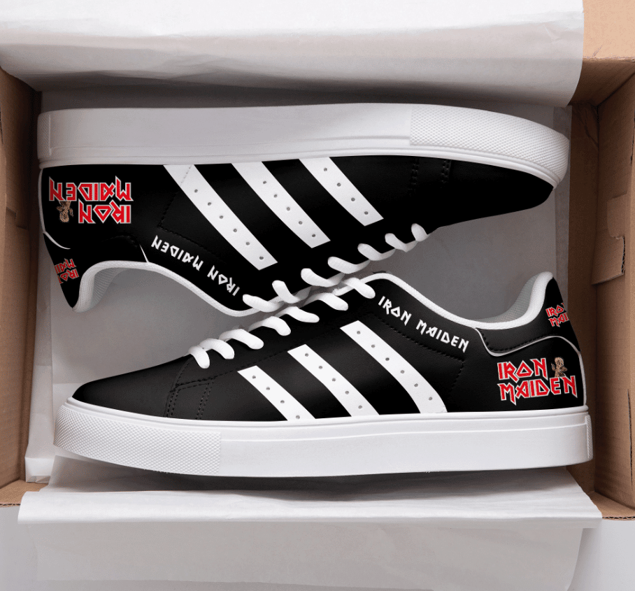Iron Maiden Black Stan Smith Shoes 1 Iron Maiden Black Stan Smith Shoes