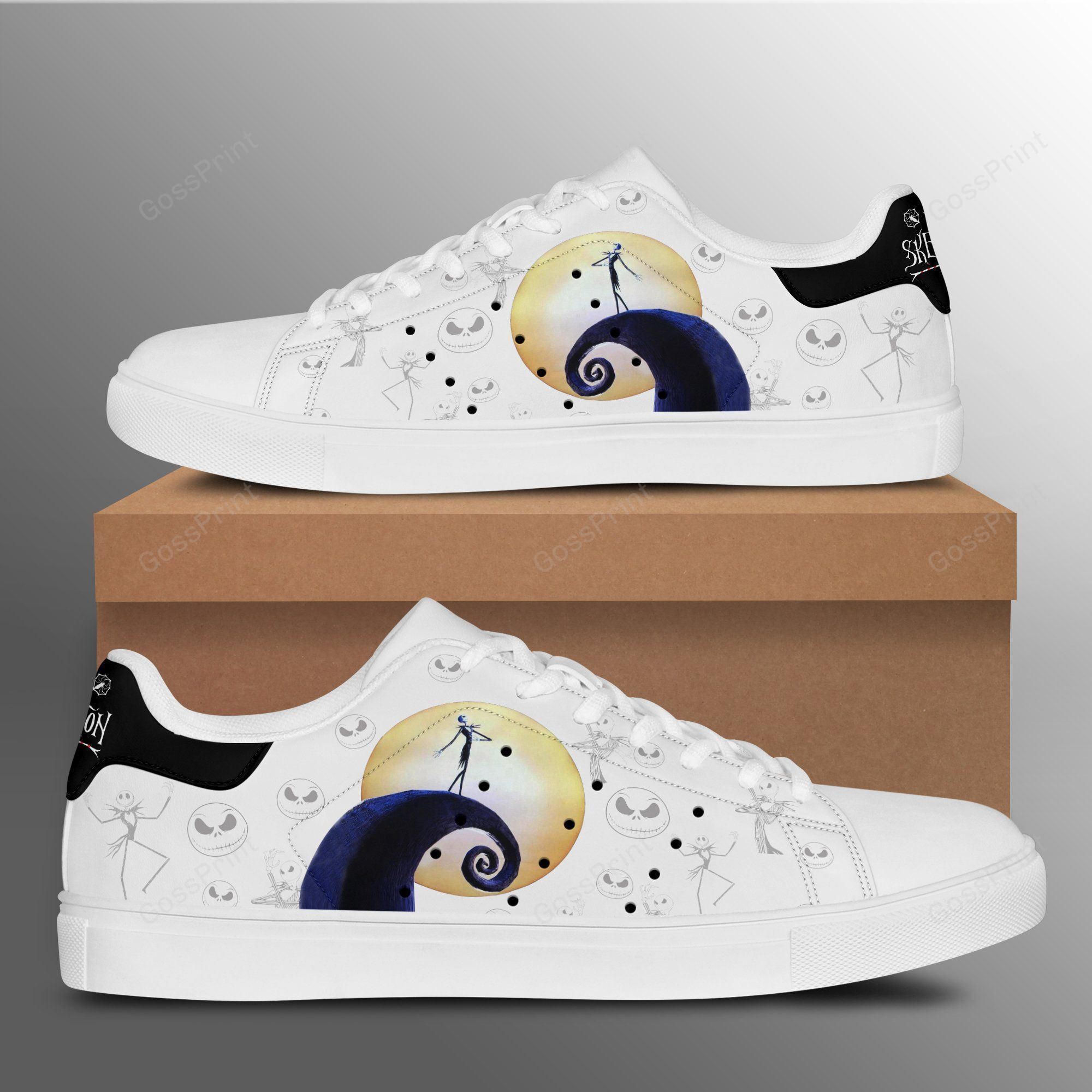 Jack Skellington A4 Stan Smith Shoes 1 Jack Skellington A4 Stan Smith Shoes
