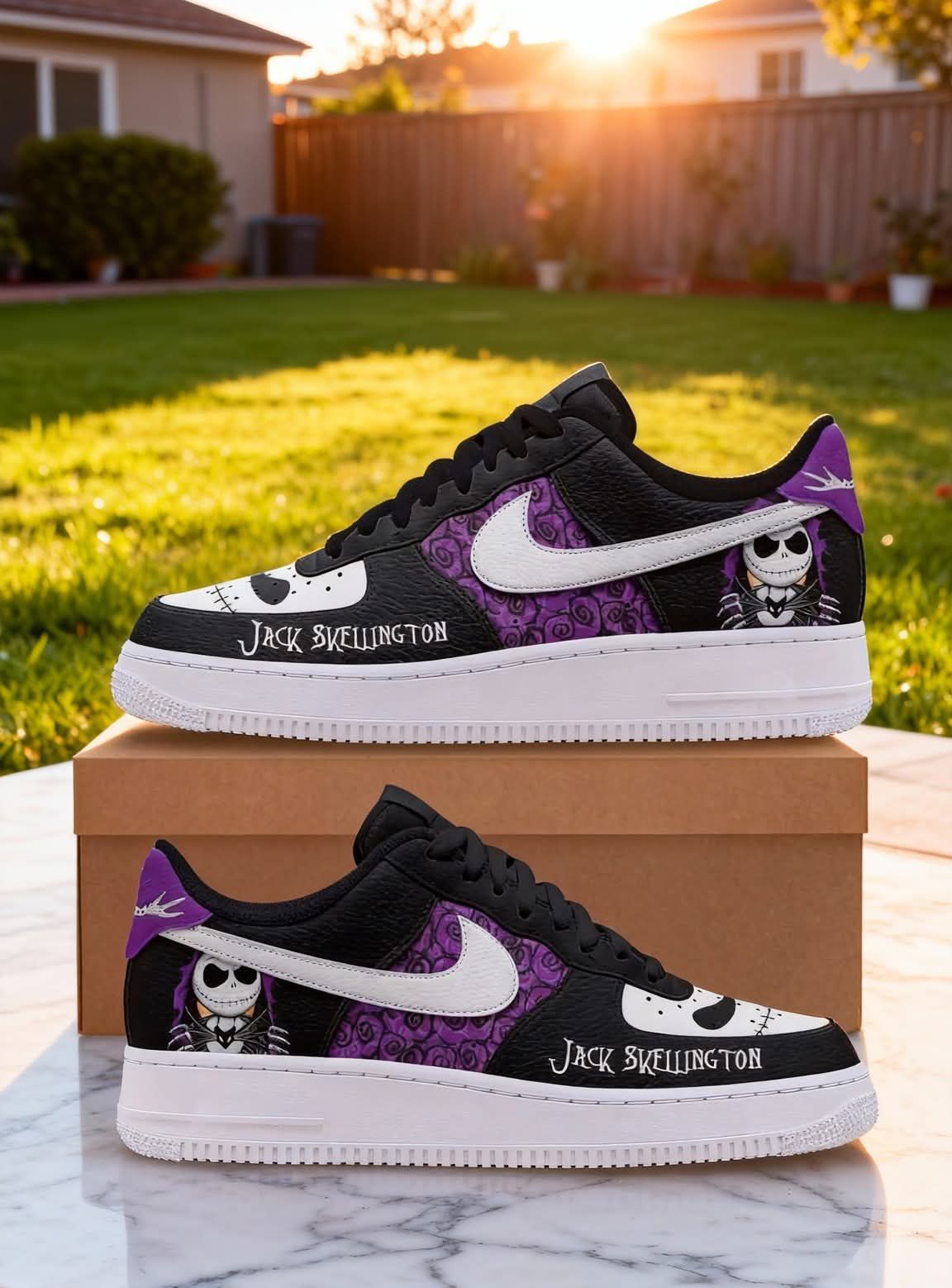 Jack Skellington Air Force Shoes 1 Jack Skellington Air Force Shoes