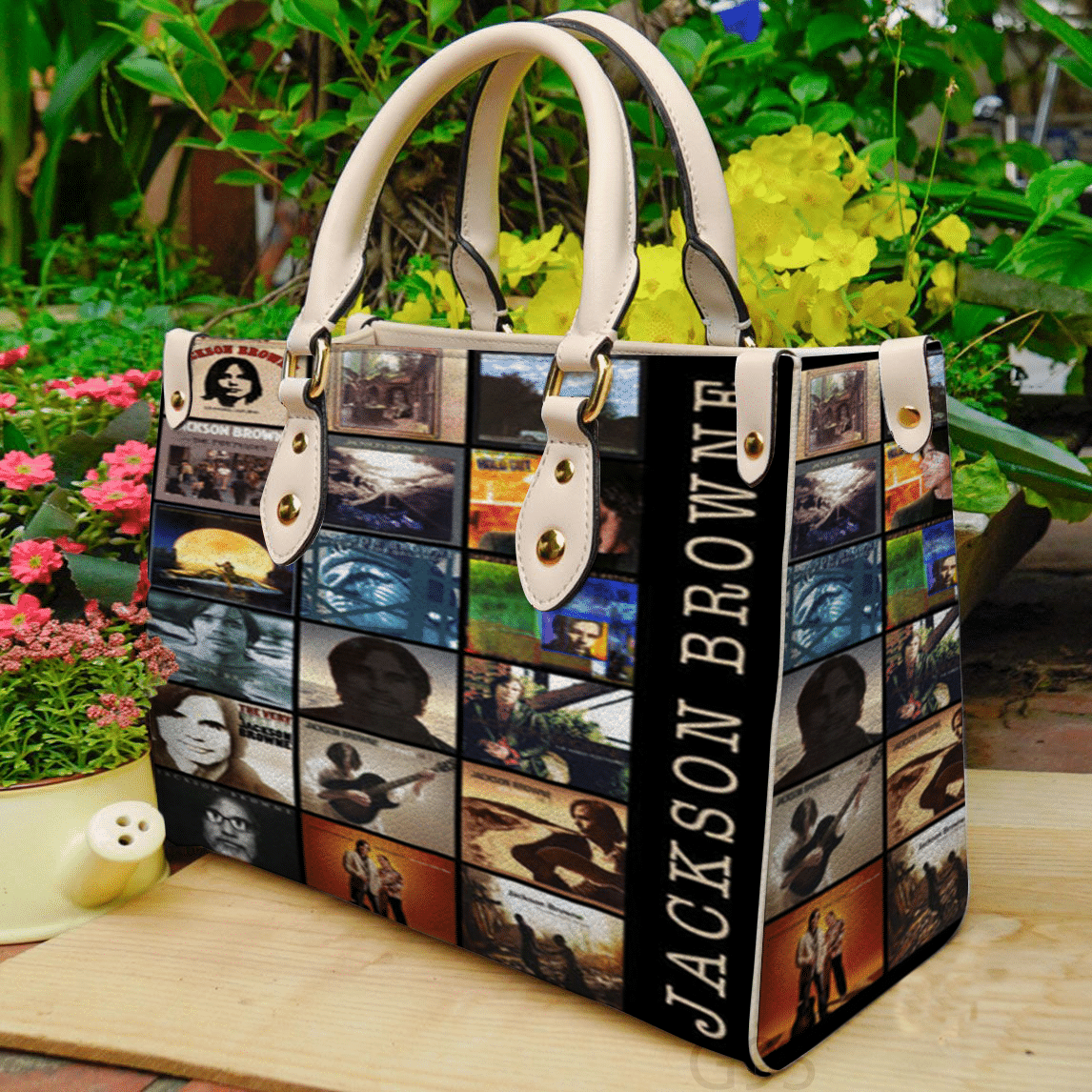 Jackson Browne Leather Handbag 1 Jackson Browne Leather Handbag