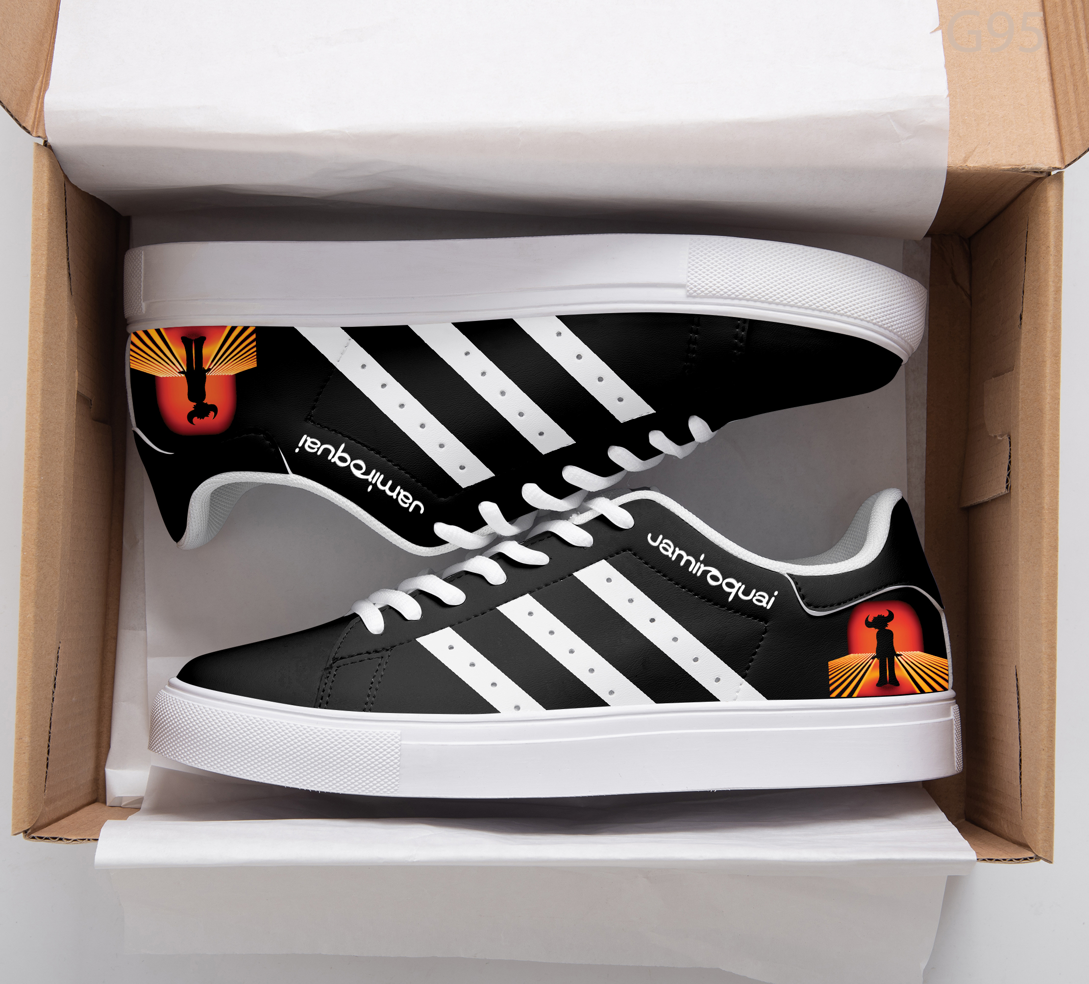 Jamiroquai Black Stan Smith Shoes 1 Jamiroquai Black Stan Smith Shoes