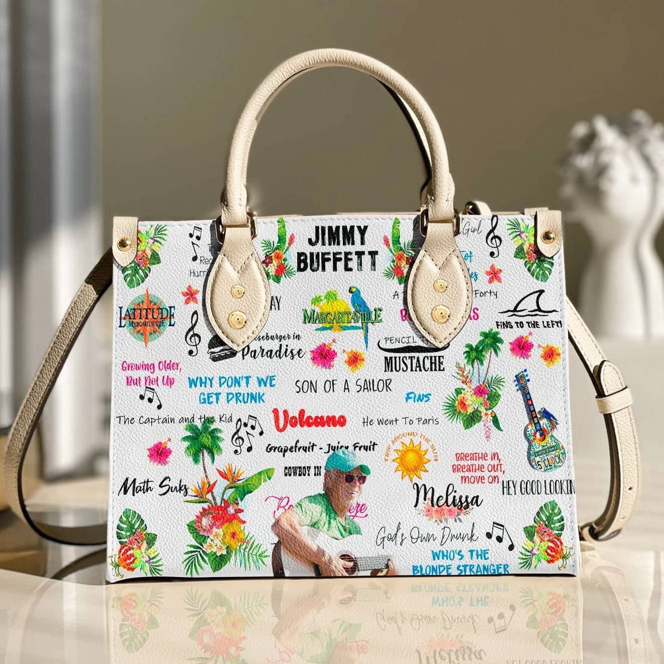 Jimmy Buffett Beach Leather Handbag 1 Jimmy Buffett Beach Leather Handbag