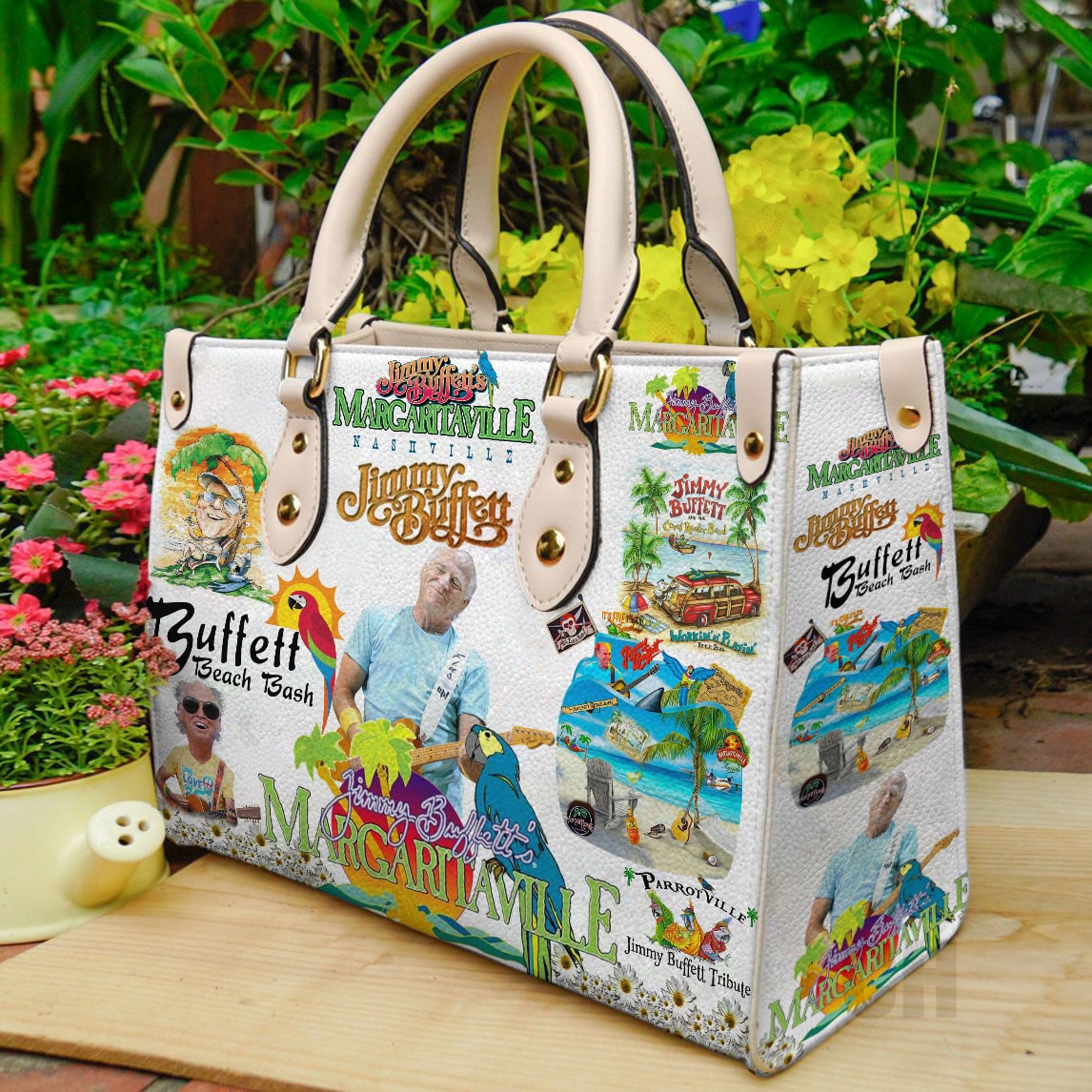 Jimmy Buffett Beach Leather Handbag 1 Jimmy Buffett Beach Leather Handbag