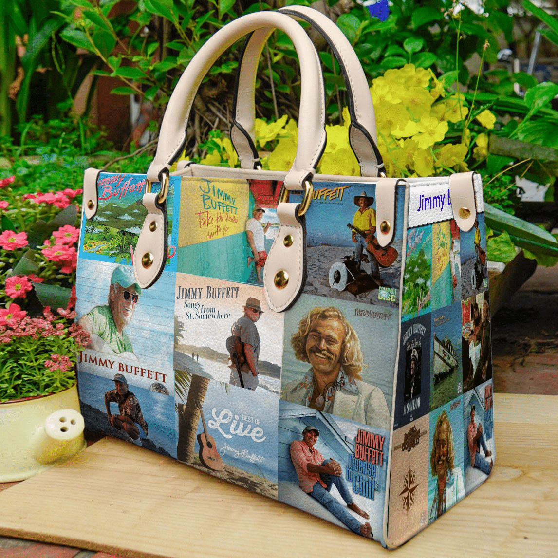Jimmy Buffett Lover Leather Handbag 1 Jimmy Buffett Lover Leather Handbag
