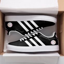 John Lennon Black Stan Smith Shoes