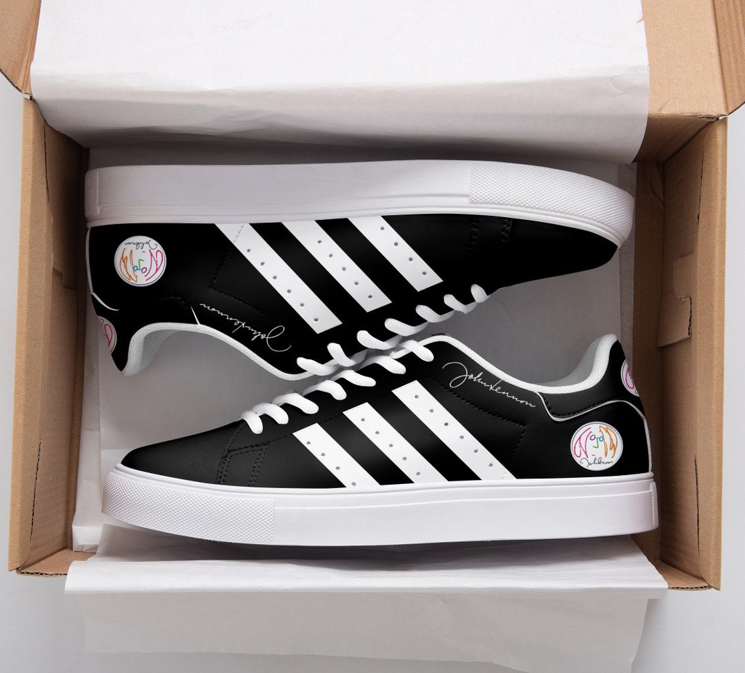 John Lennon Black Stan Smith Shoes 1 John Lennon Black Stan Smith Shoes