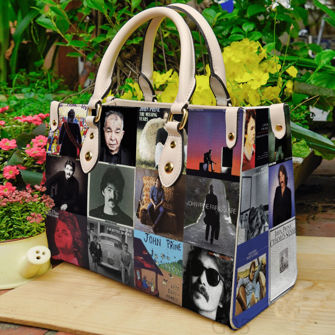 John Prine Leather Handbag 1 John Prine Leather Handbag