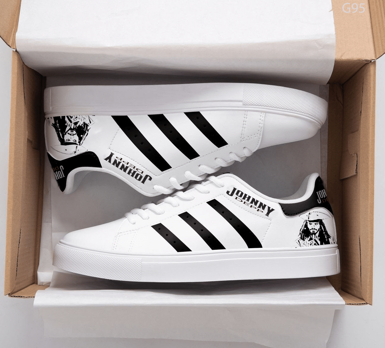 Johnny Depp Lover G01 Stan Smith Shoes 1 Johnny Depp Lover G01 Stan Smith Shoes
