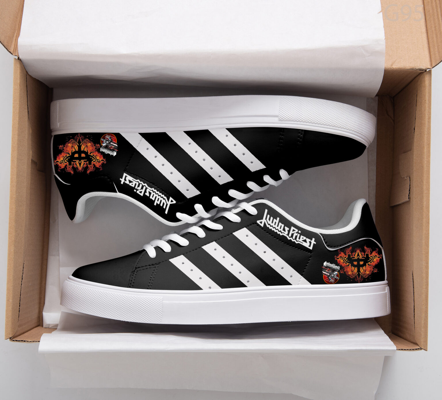 Judas Priest Black Stan Smith Shoes 1 Judas Priest Black Stan Smith Shoes