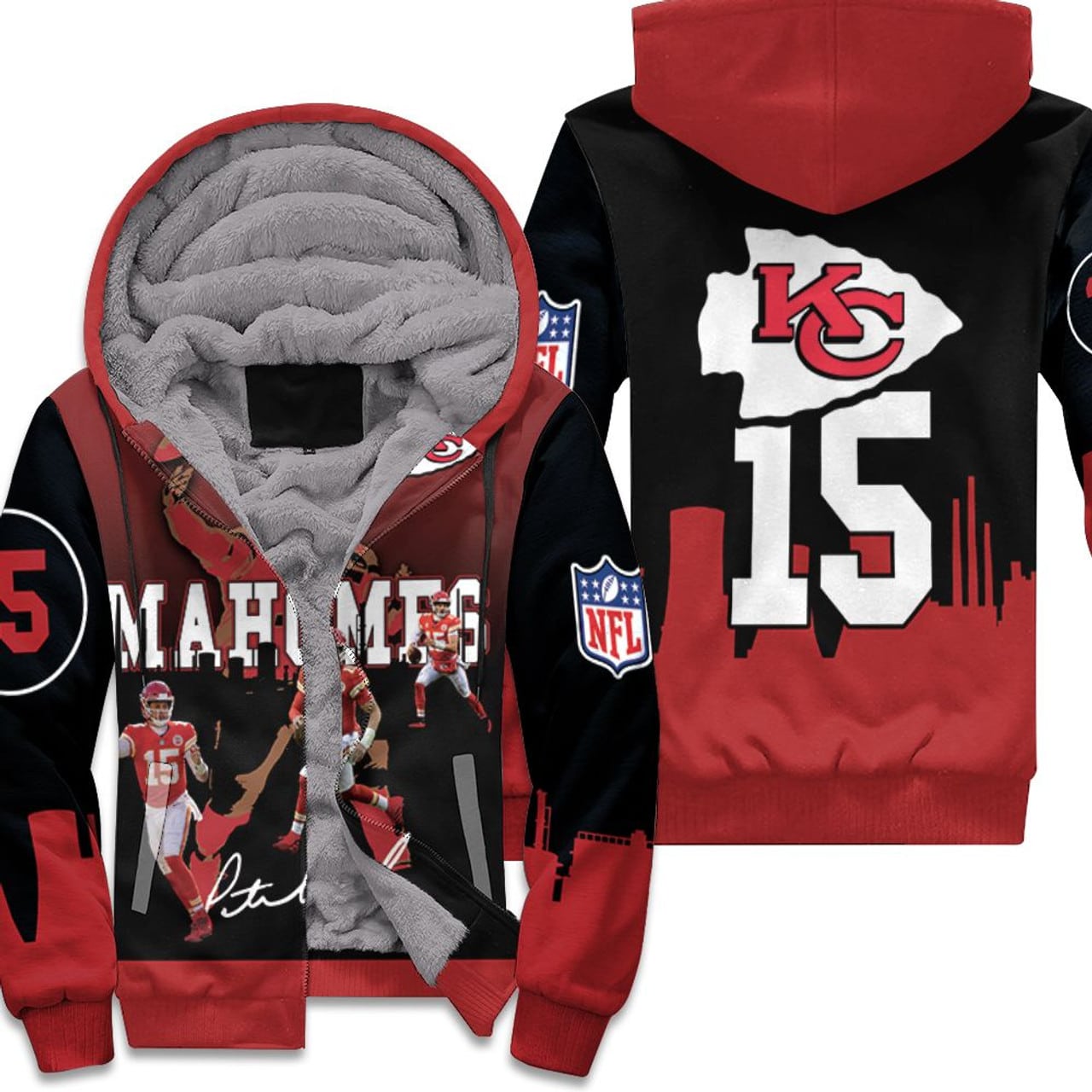 Kansas City Chiefs Fleece Jacket 1 Kansas City Chiefs Fleece Jacket
