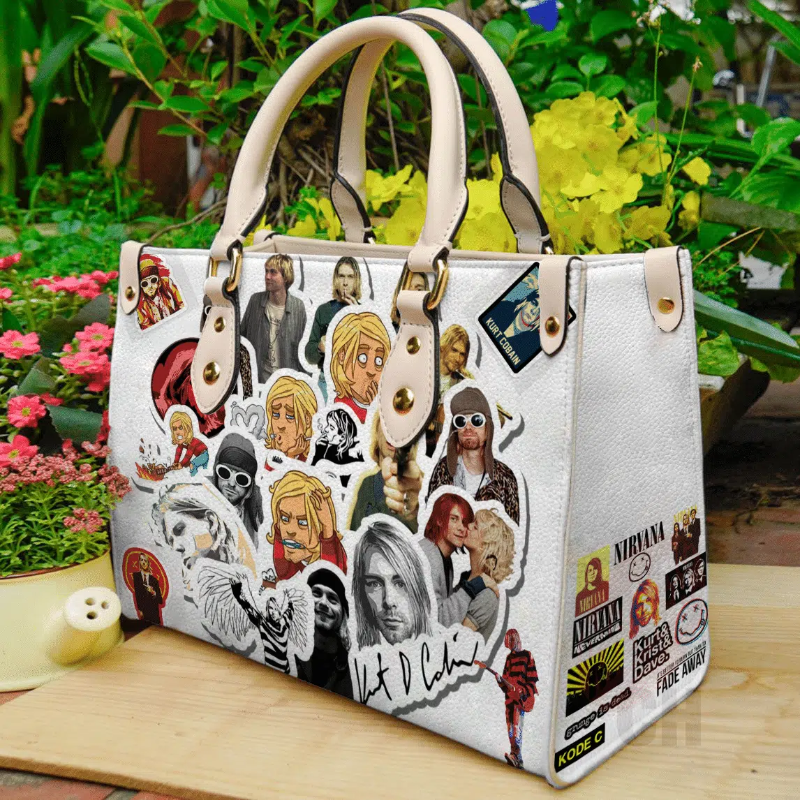 Kurt Cobain Leather Handbag 1 Kurt Cobain Leather Handbag