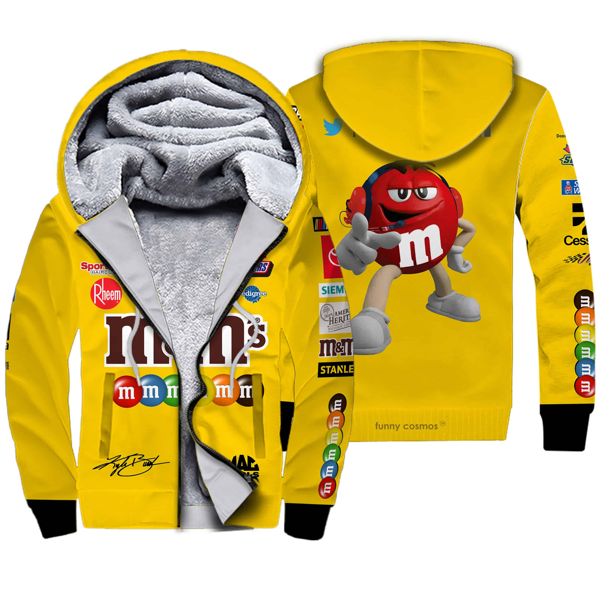 Kyle Busch M&M’s Racing Fleece Jacket 1 Kyle Busch M&M’s Racing Fleece Jacket