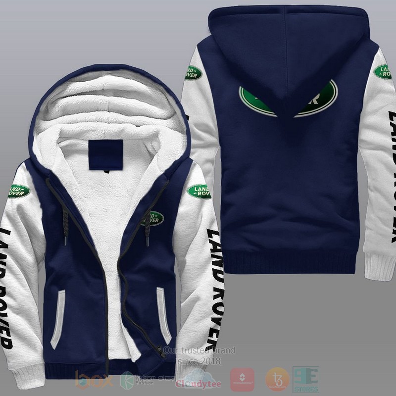 Land Rover White Fleece Jacket 1 Land Rover White Fleece Jacket