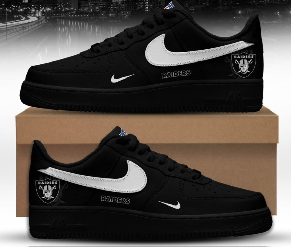 Las Vegas Raiders Air Force Shoes 1 Las Vegas Raiders Air Force Shoes