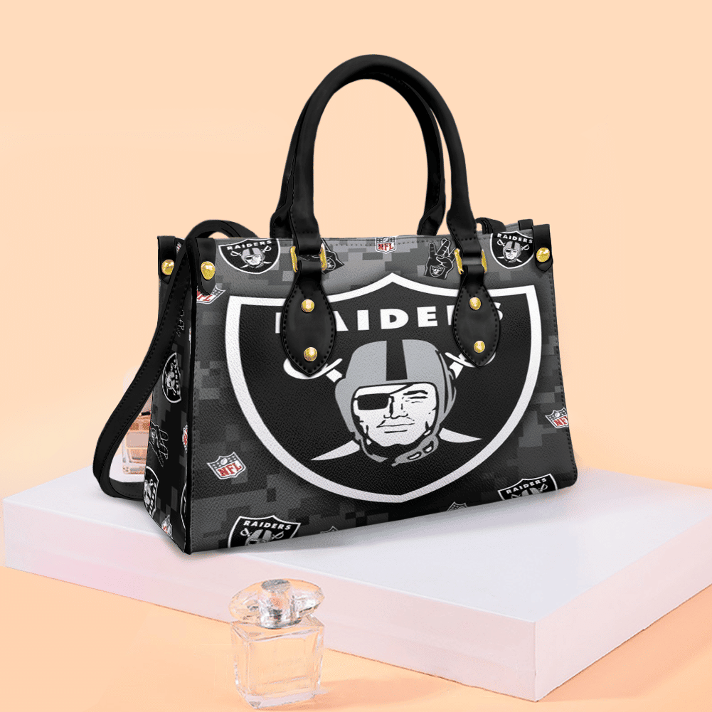 Las Vegas Raiders Black Leather Handbag 1 Las Vegas Raiders Black Leather Handbag