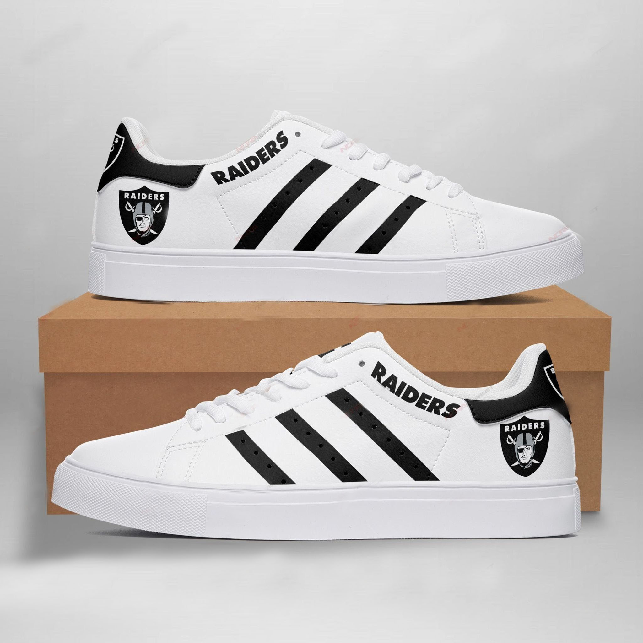 Las Vegas Raiders Stan Smith Shoes 1 Las Vegas Raiders Stan Smith Shoes