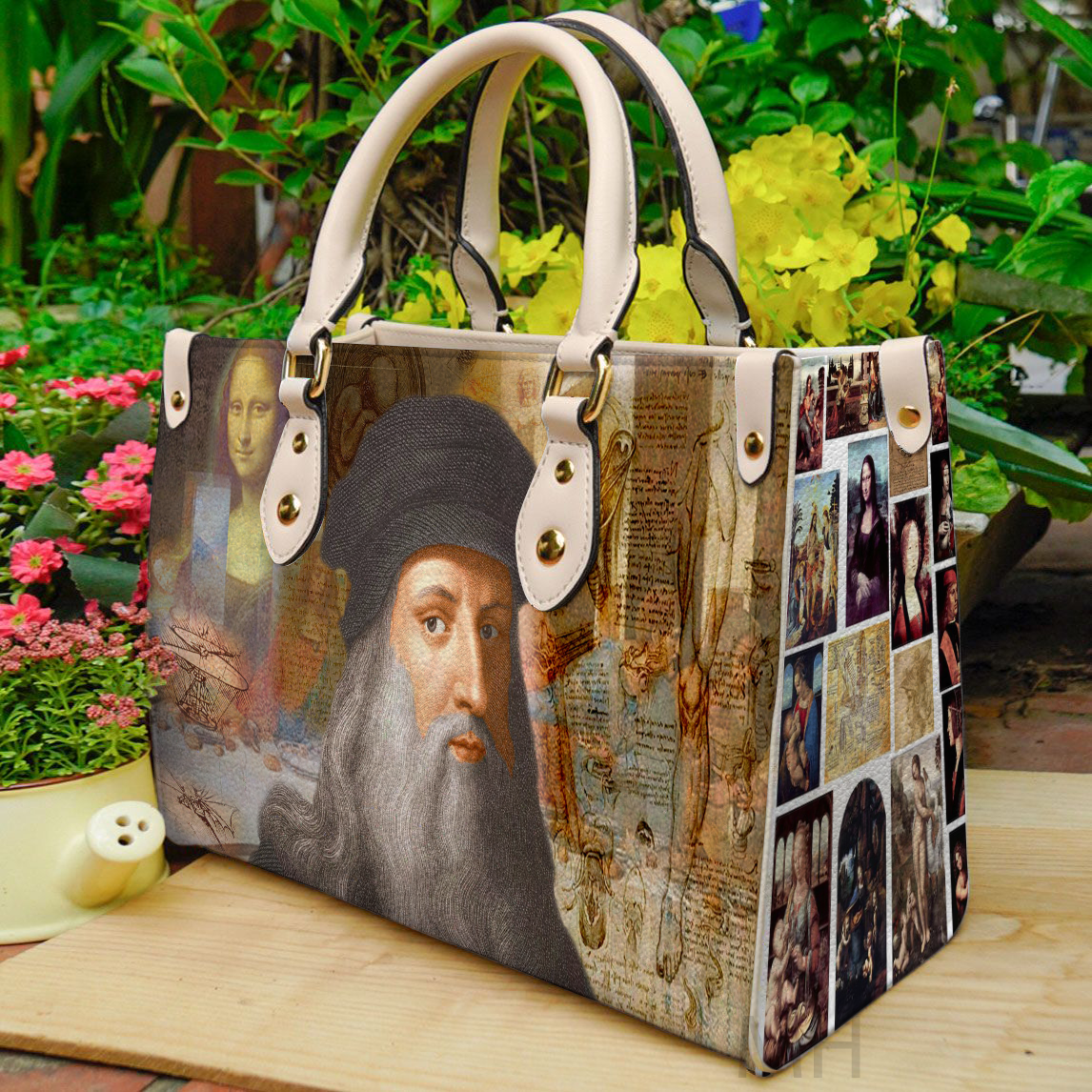 Leonardo Da Vinci Leather Handbag 1 Leonardo Da Vinci Leather Handbag