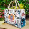 Lilo And Stitch Funny Lover Leather Handbag