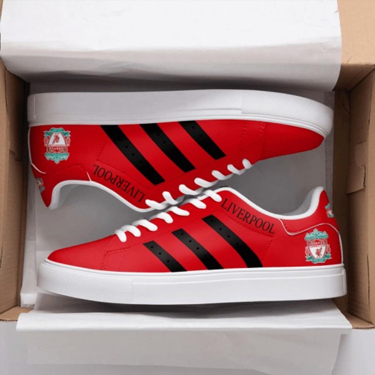 Liverpool Red Stan Smith Shoes 1 Liverpool Red Stan Smith Shoes