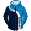 Los Angeles Chargers Hoodie Zip Hoodie 3D