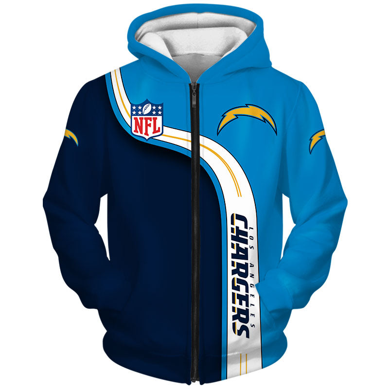 Los Angeles Chargers Hoodie Zip Hoodie 3D 1 Los Angeles Chargers Hoodie Zip Hoodie 3D