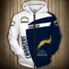 Los Angeles Chargers Hoodie Zip Hoodie 3D